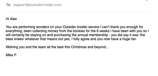Outsider Insider Bets testimonial desktop 1